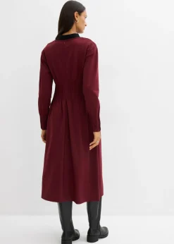 Clearance Cómodo vestido de mezcla de viscosa con pinzas decorativas Mujer Esenciales|Vestidos