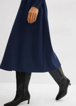 Discount Cómodo vestido de mezcla de viscosa con pinzas decorativas Mujer Esenciales|Vestidos