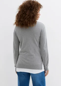 Best Conjunto 3 en 1 compuesto por jersey premamá y top de lactancia de punto de algodón Mujer Premamá