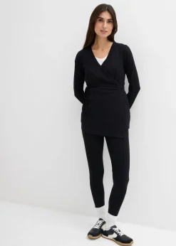 Outlet Conjunto de camiseta cruzada premamá con cómodos leggings (2 piezas) Mujer Premamá