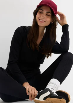 Outlet Conjunto de camiseta cruzada premamá con cómodos leggings (2 piezas) Mujer Premamá