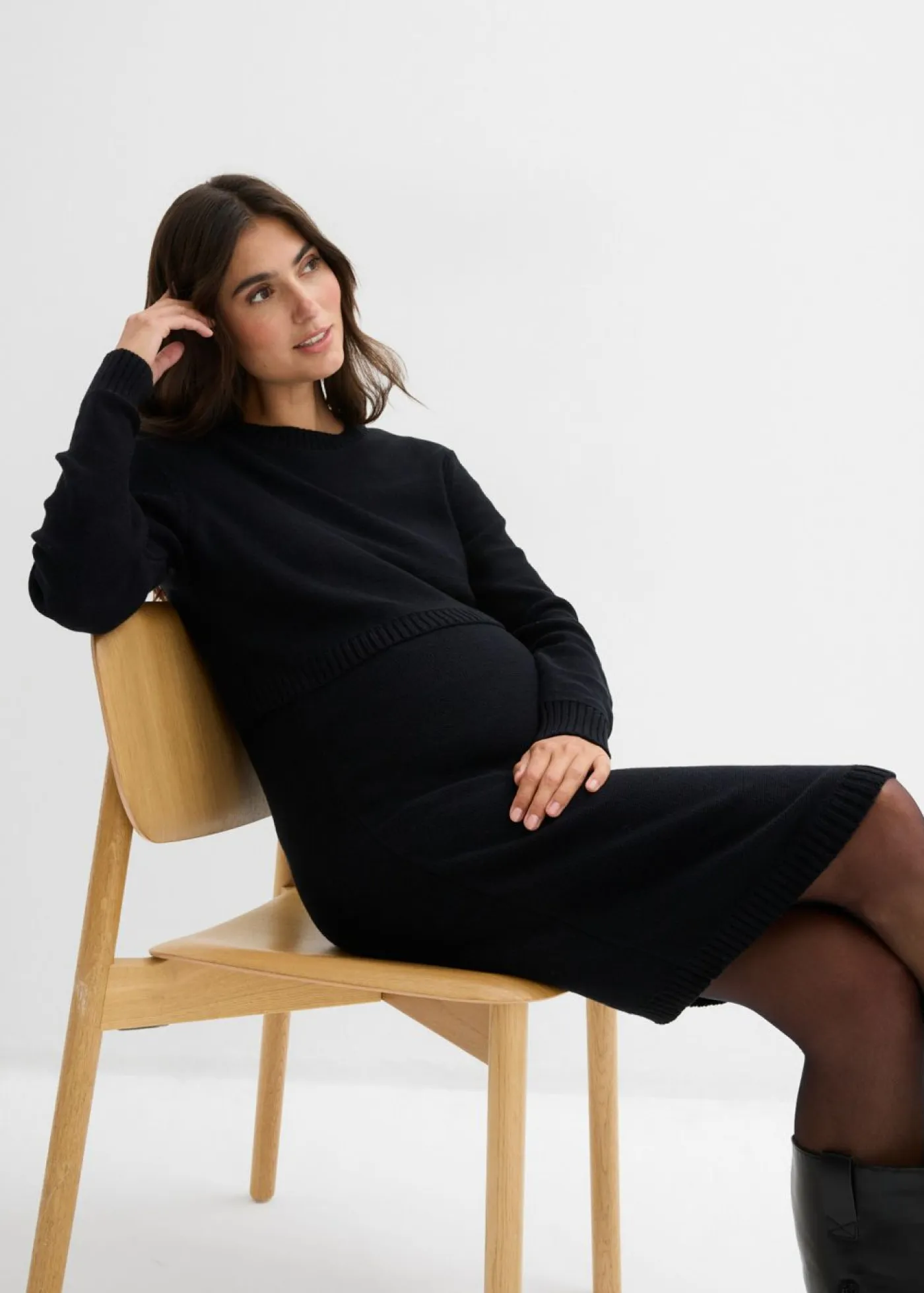 Discount Conjunto de jersey y falda de algodón orgánico para durante y después del embarazo (2 piezas) Mujer Premamá