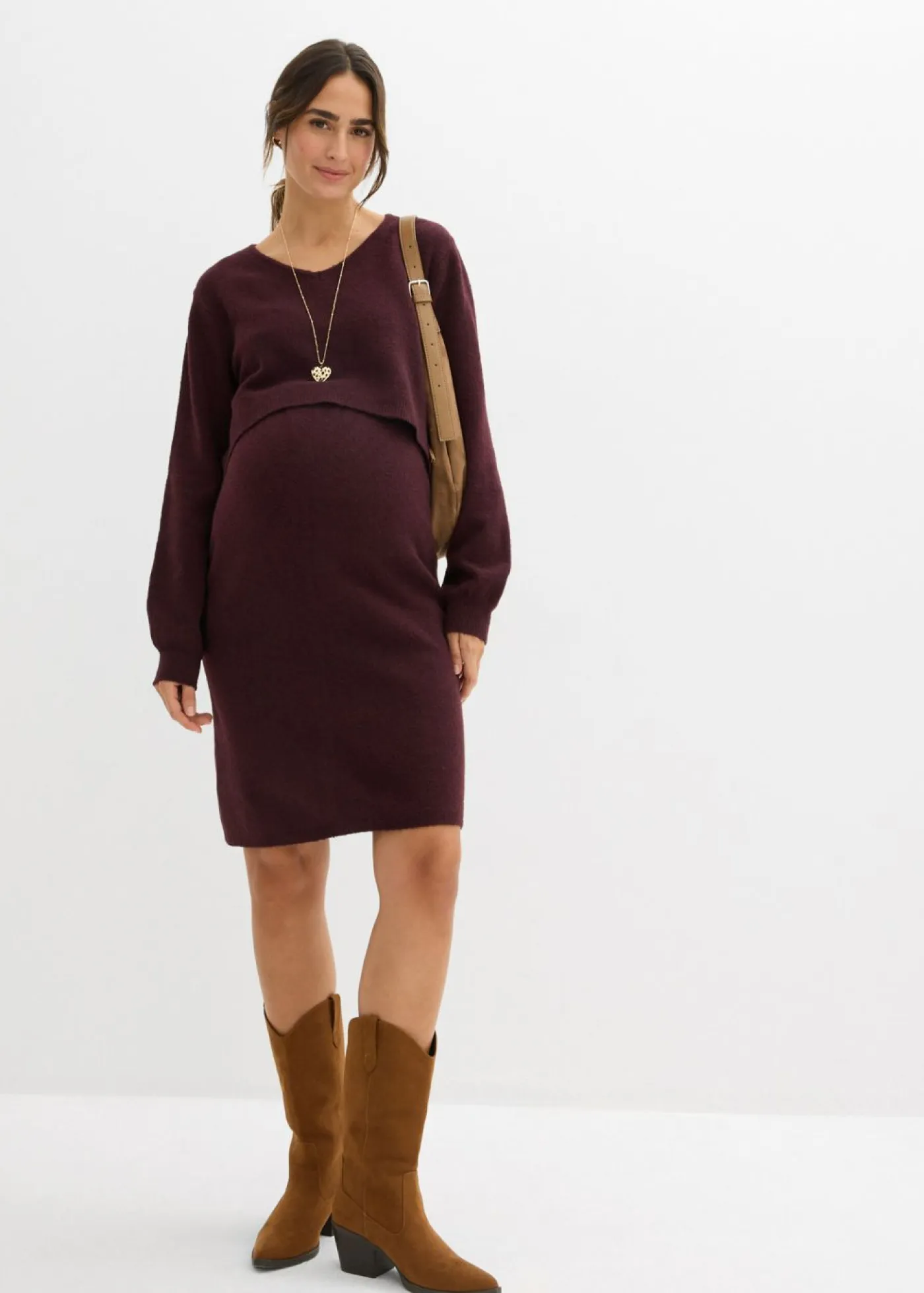 Best Conjunto de punto de jersey y falda para bebé Mujer Premamá