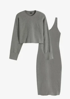 Sale Conjunto de vestido de punto (2 piezas) Mujer Vestidos