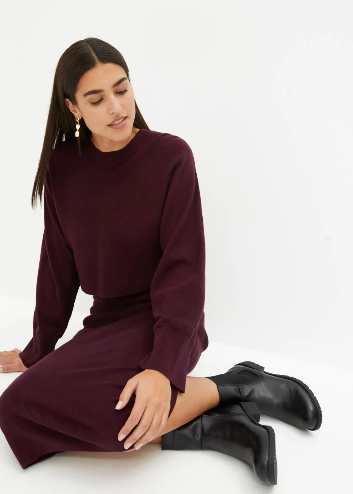 Online Conjunto de vestido de punto (2 piezas) Mujer Vestidos