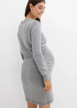 Sale Conjunto premamá de 2 piezas compuesto por jersey y falda de algodón con hilo brillante Mujer Premamá