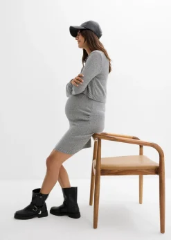 Sale Conjunto premamá de 2 piezas compuesto por jersey y falda de algodón con hilo brillante Mujer Premamá