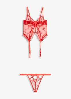 Corsé y tanga (conjunto de 2 piezas) Mujer Corsés|Lencería Sexy