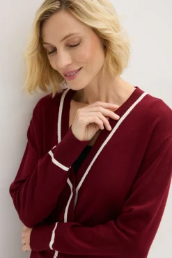 Cárdigan con cuello en V Mujer Jerséis|Ropa De Punto
