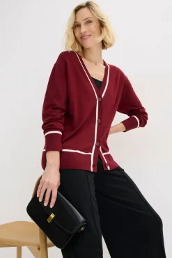 Cárdigan con cuello en V Mujer Jerséis|Ropa De Punto