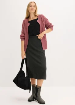 Cárdigan con patrón trenzado Mujer Jerséis|Ropa De Punto