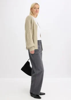 Best Cárdigan con patrón trenzado Mujer Jerséis|Ropa De Punto