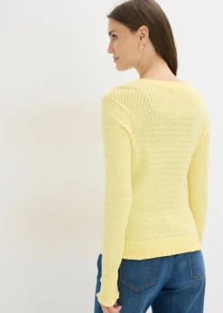 Discount Cárdigan de ajour de mezcla de algodón Mujer Jerséis|Novedades