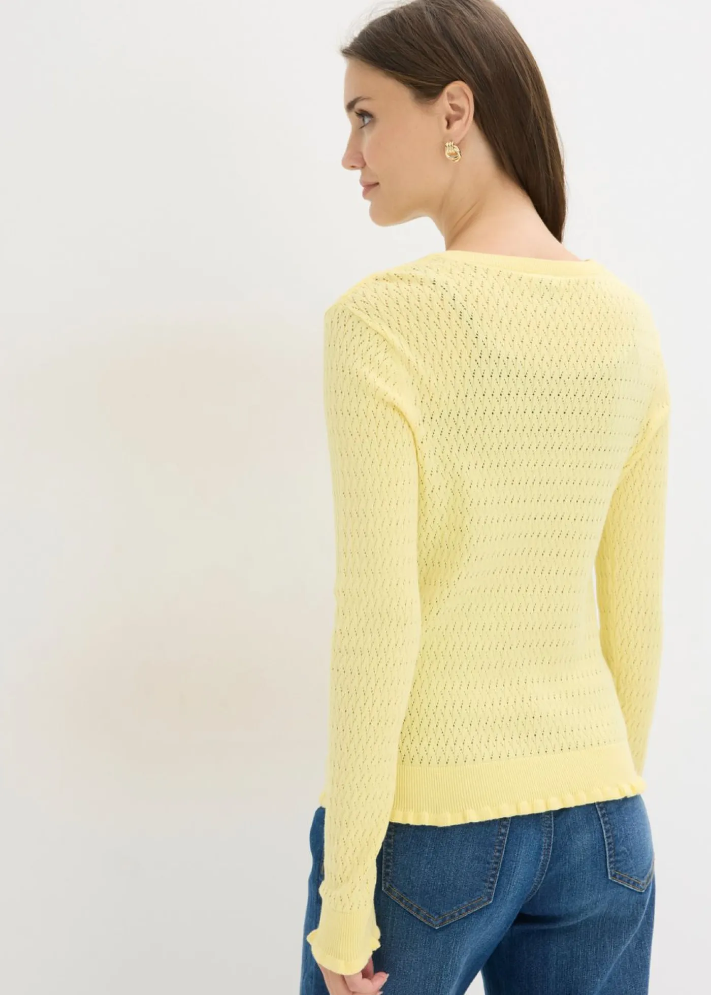Discount Cárdigan de ajour de mezcla de algodón Mujer Jerséis|Novedades