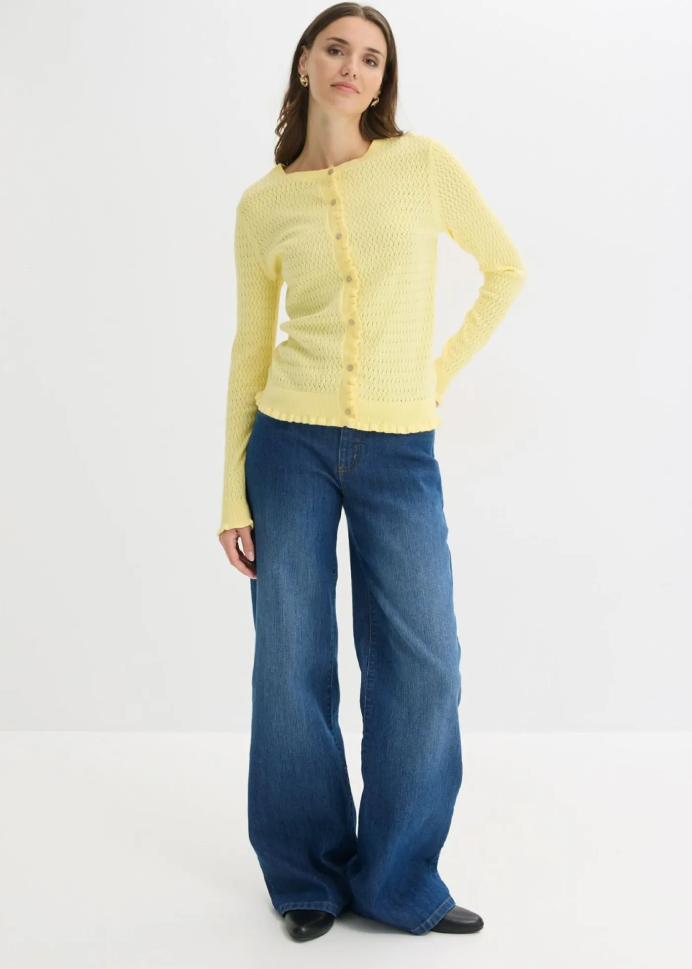 Discount Cárdigan de ajour de mezcla de algodón Mujer Jerséis|Novedades