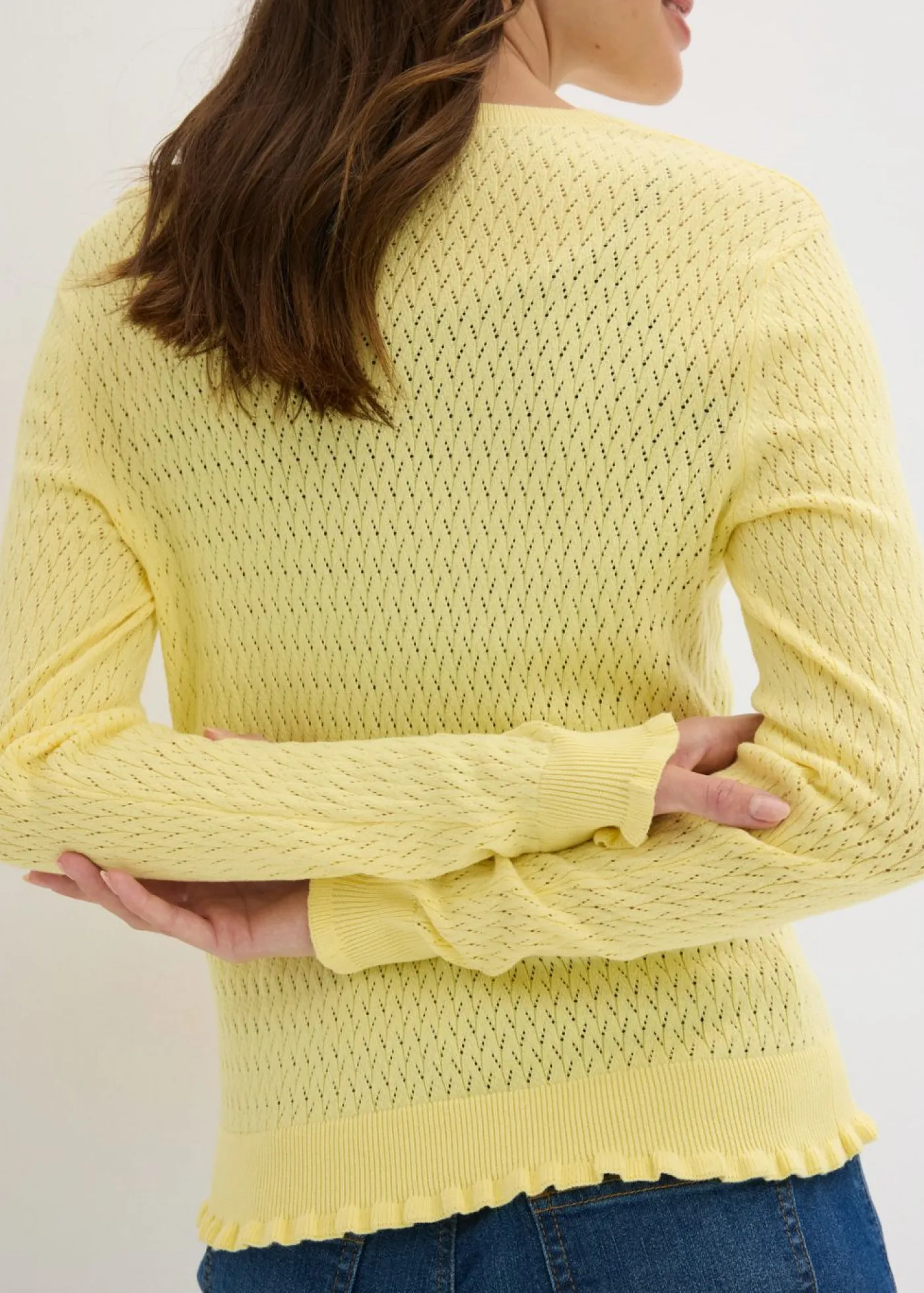 Discount Cárdigan de ajour de mezcla de algodón Mujer Jerséis|Novedades