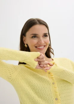 Discount Cárdigan de ajour de mezcla de algodón Mujer Jerséis|Novedades