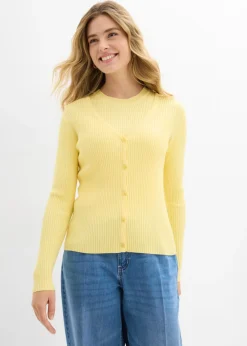 Online Cárdigan de punto fino con viscosa Mujer Jerséis|Novedades