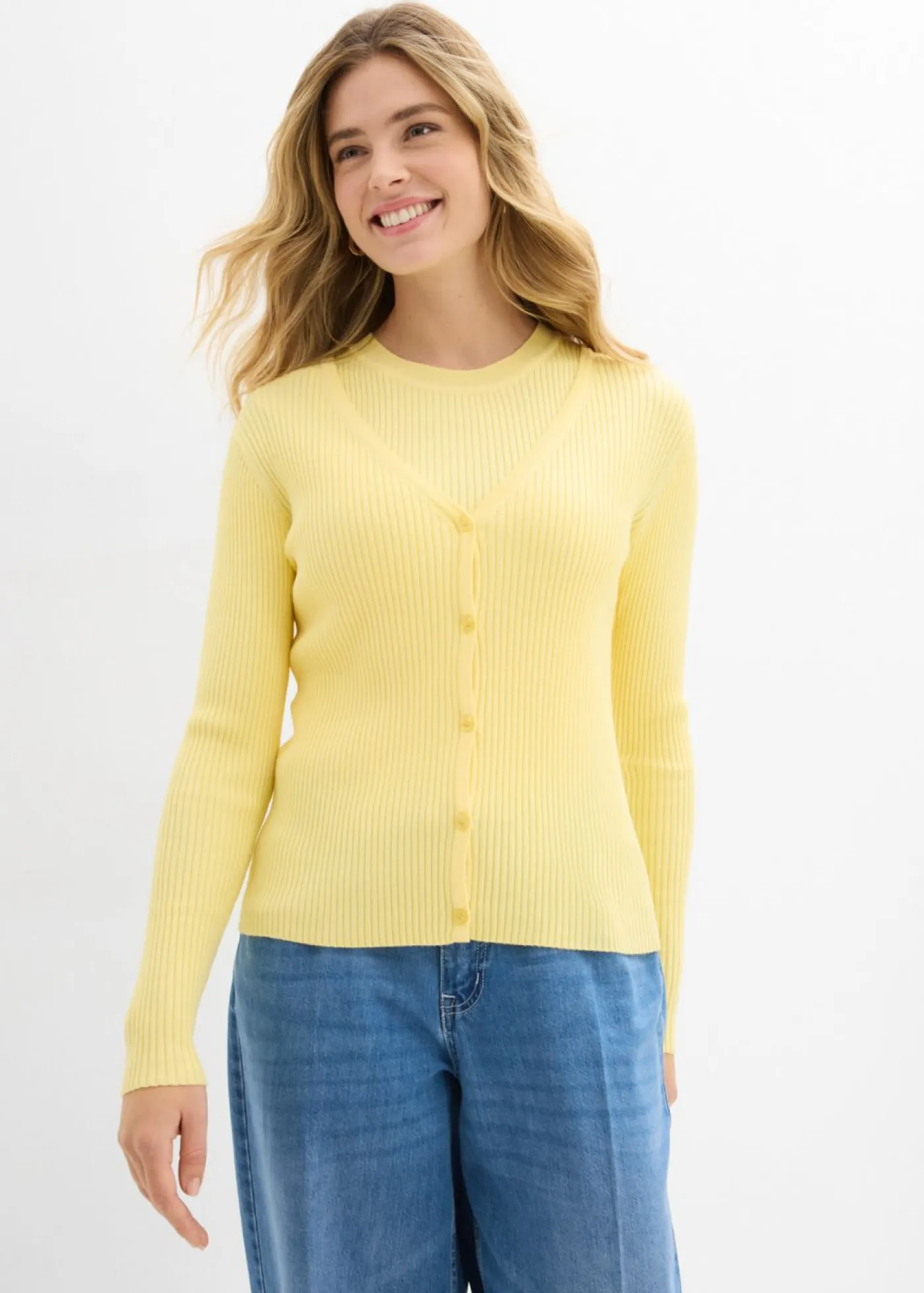 Online Cárdigan de punto fino con viscosa Mujer Jerséis|Novedades