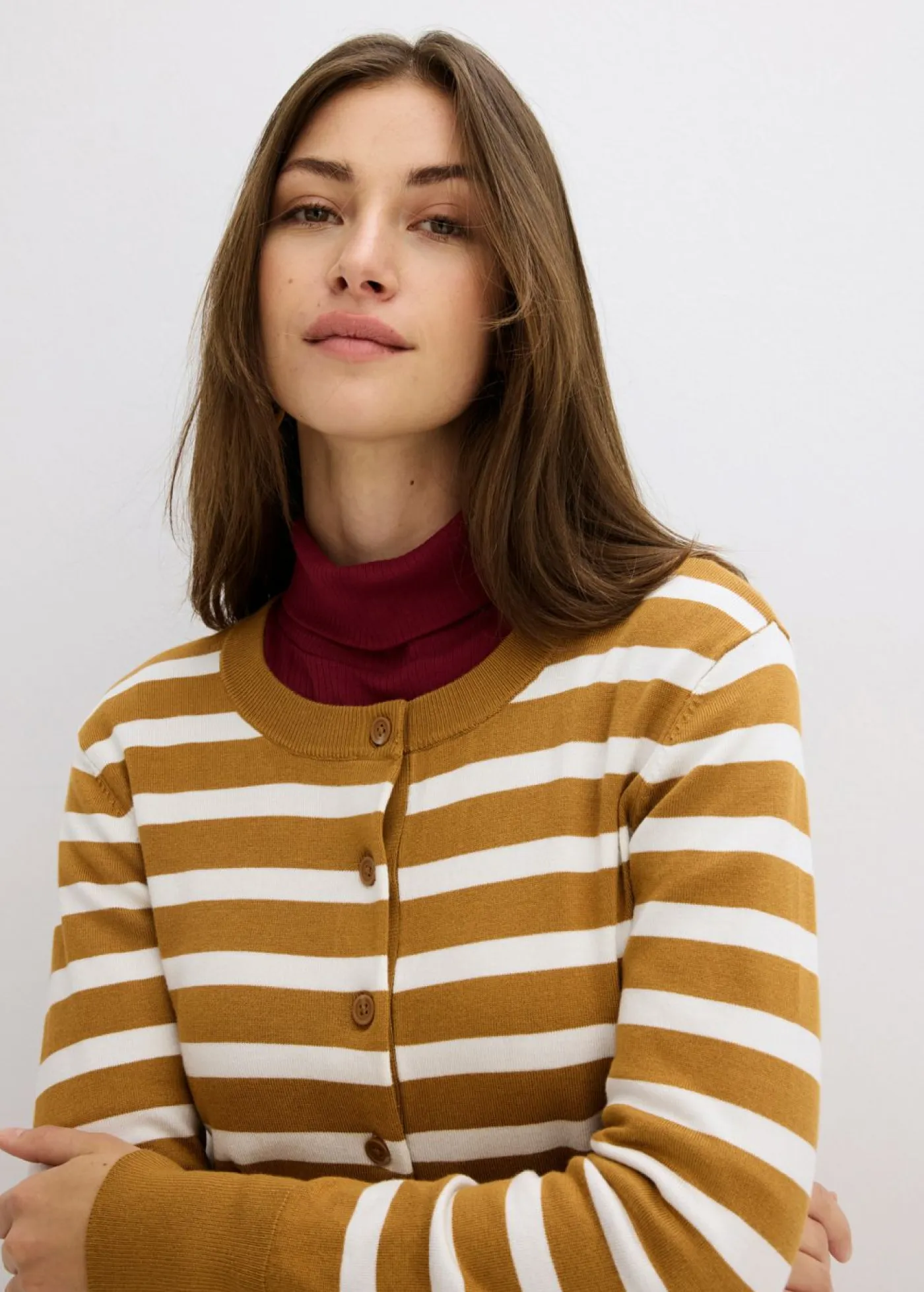 Best Cárdigan de punto fino con rayas Mujer Jerséis|Ropa De Punto