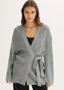 Discount Cárdigan holgado con diseño cruzado Mujer Esenciales|Jerséis