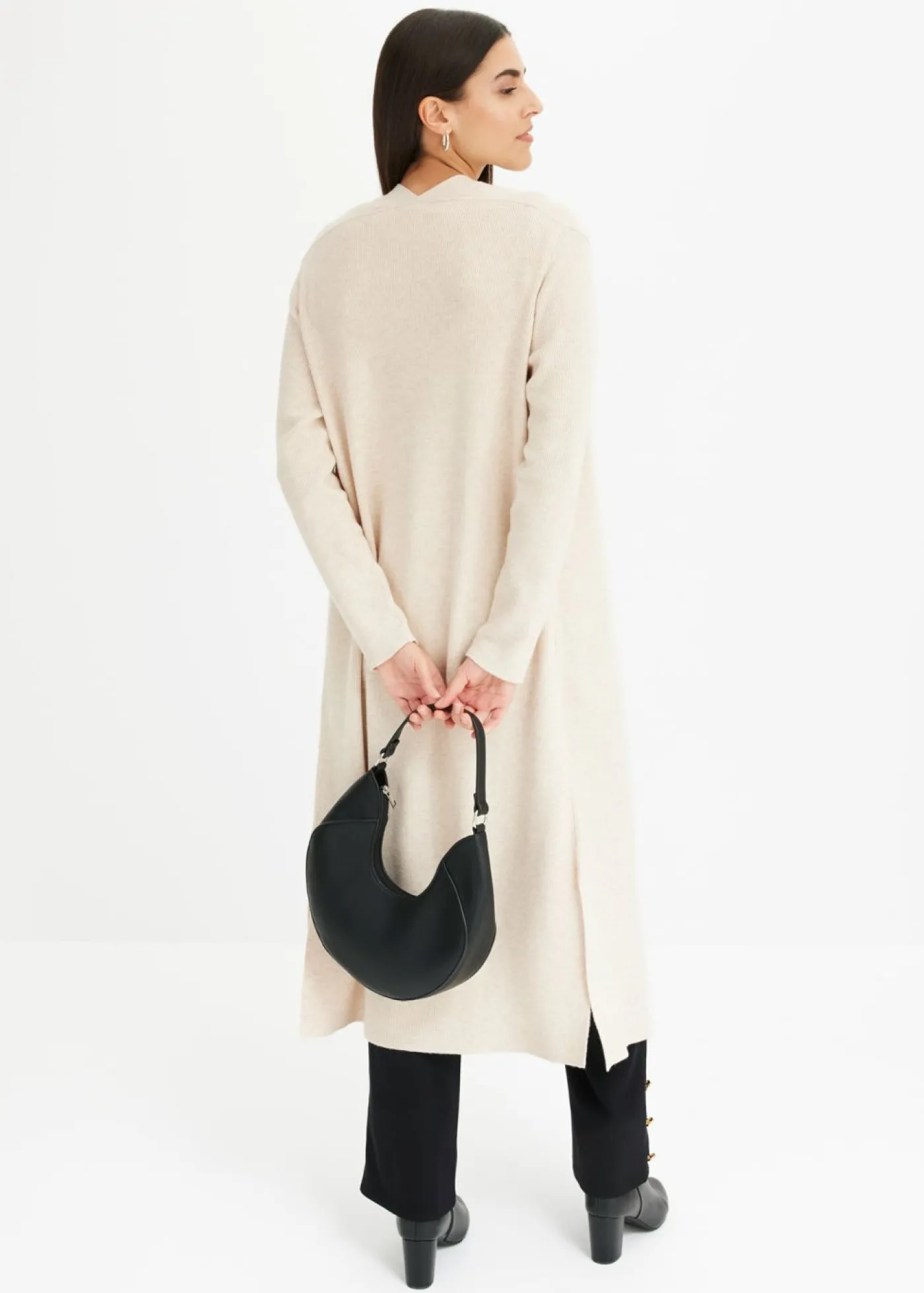Best Cárdigan largo de punto con viscosa Mujer Jerséis|Ropa De Punto
