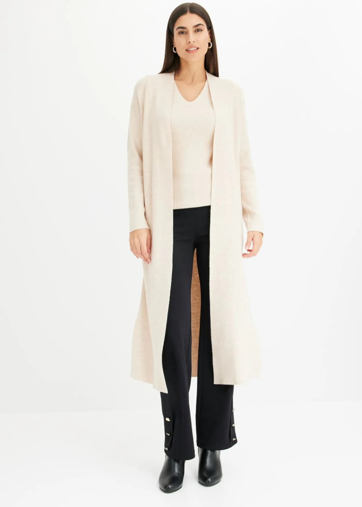 Best Cárdigan largo de punto con viscosa Mujer Jerséis|Ropa De Punto