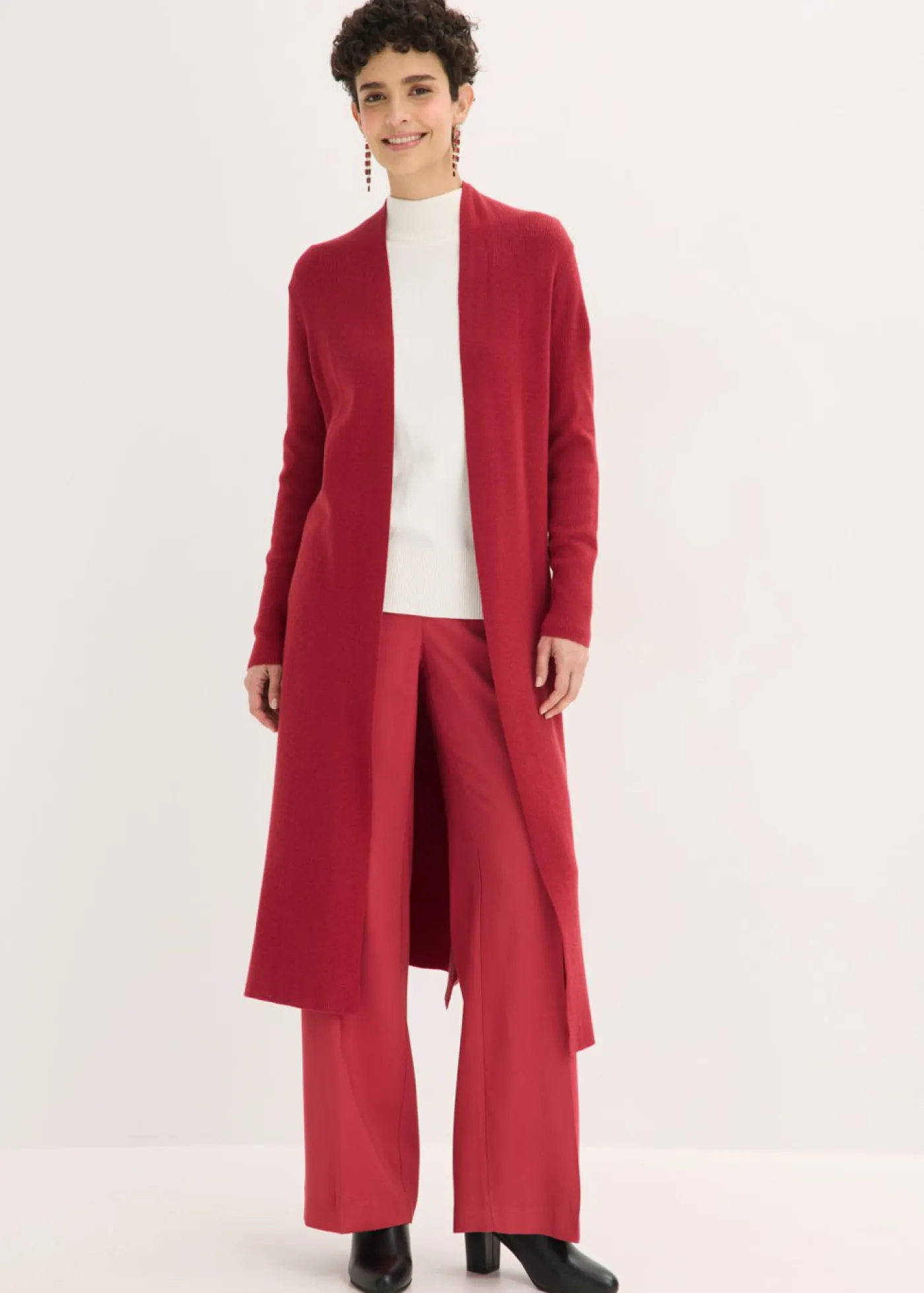 Cárdigan largo de punto con viscosa Mujer Jerséis|Ropa De Punto