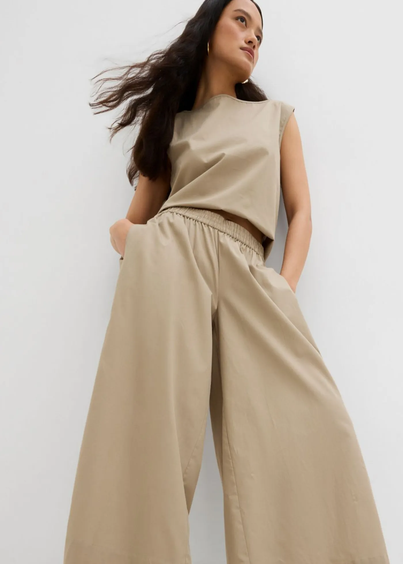 Hot Culotte ancho de algodón puro Mujer Conjuntos De Ropa|Esenciales