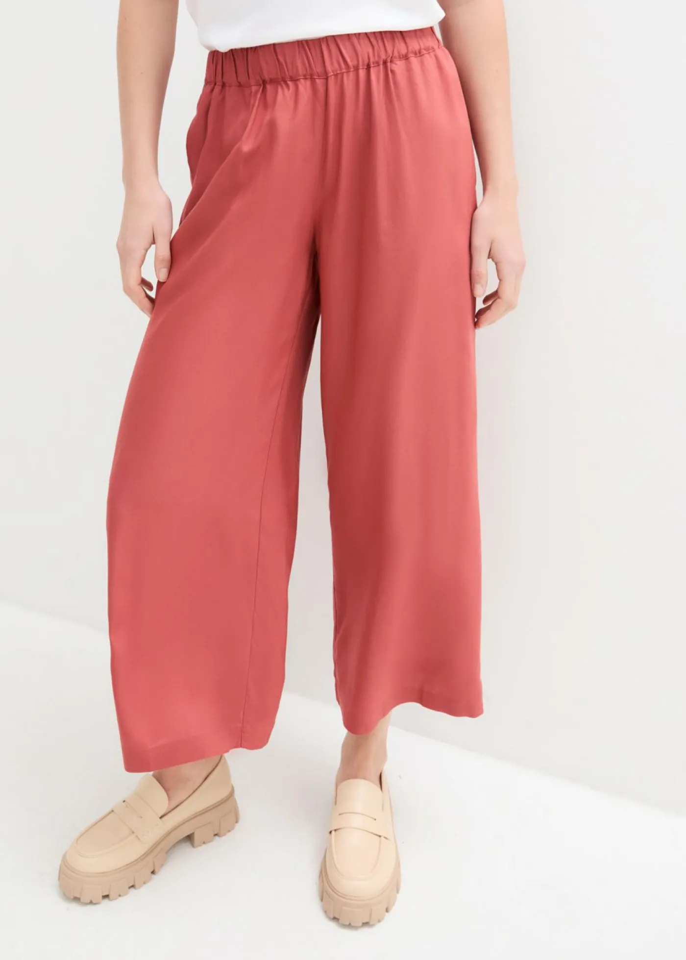 Clearance Culotte ancho de viscosa sostenible Mujer Pantalones