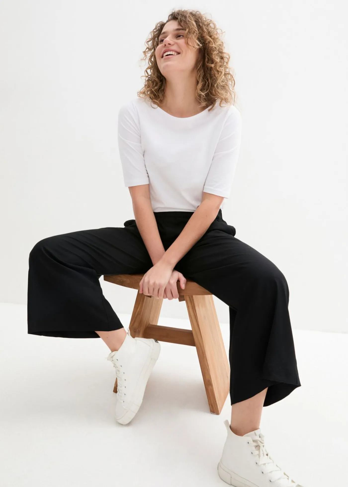 Clearance Culotte ancho de viscosa sostenible Mujer Pantalones