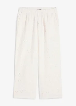 Best Culotte con bordado calado Mujer Pantalones
