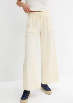 Sale Culotte de mezcla de lyocell fluido Mujer Pantalones