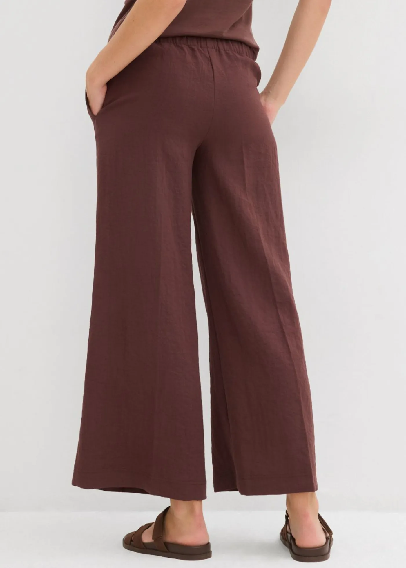 Best Culotte de mezcla de viscosa fluida Mujer Pantalones