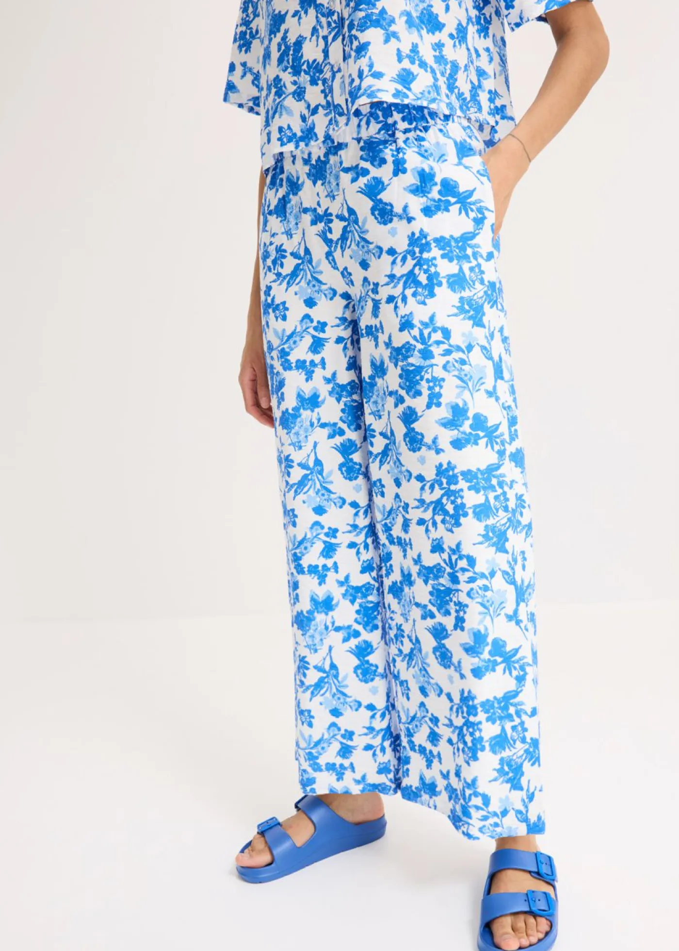 New Culotte de mezcla de viscosa fluida Mujer Pantalones