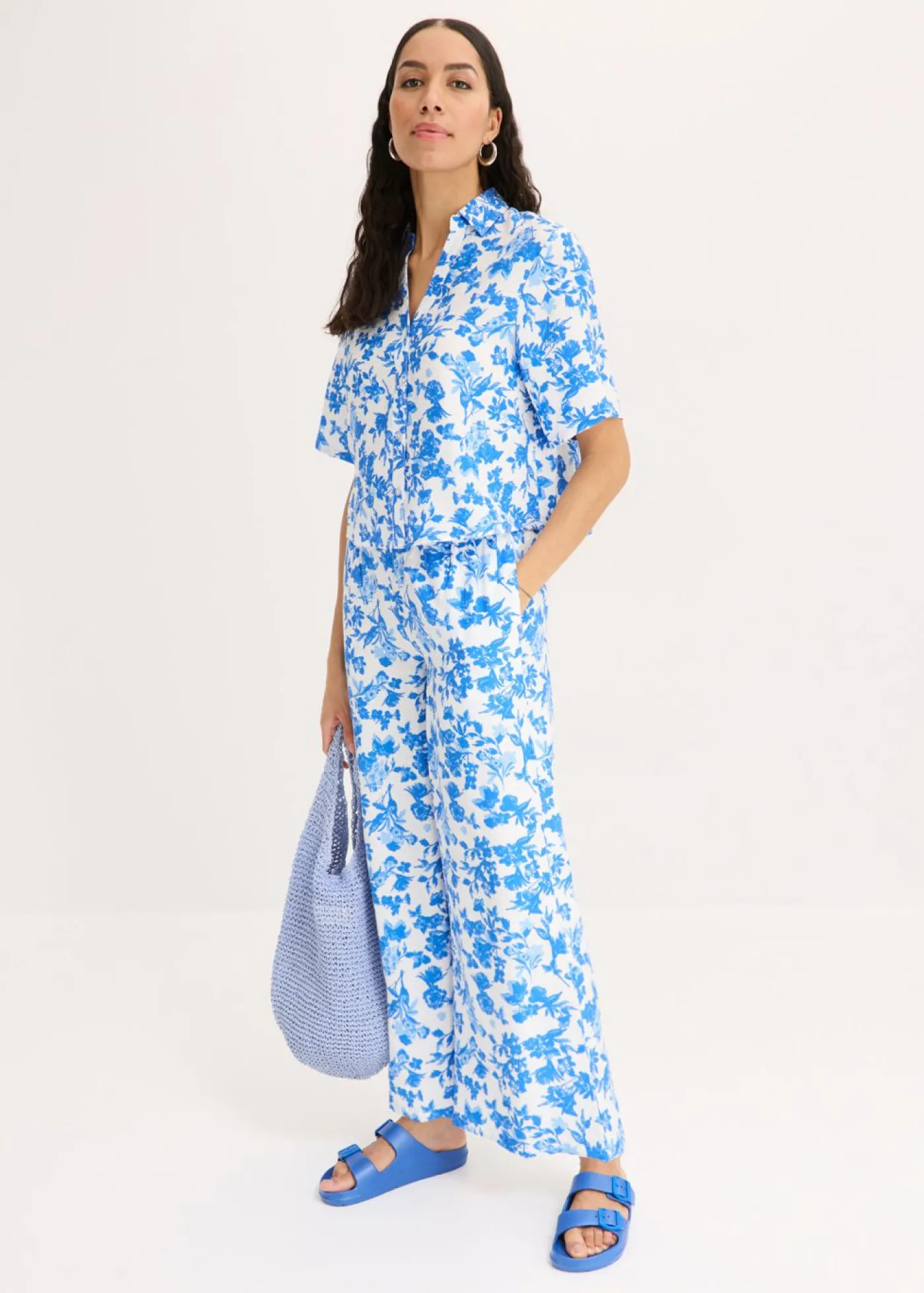 New Culotte de mezcla de viscosa fluida Mujer Pantalones