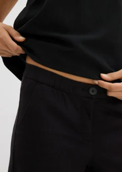 Best Culotte de mezcla de viscosa con cinturilla elástica Mujer Esenciales|Pantalones