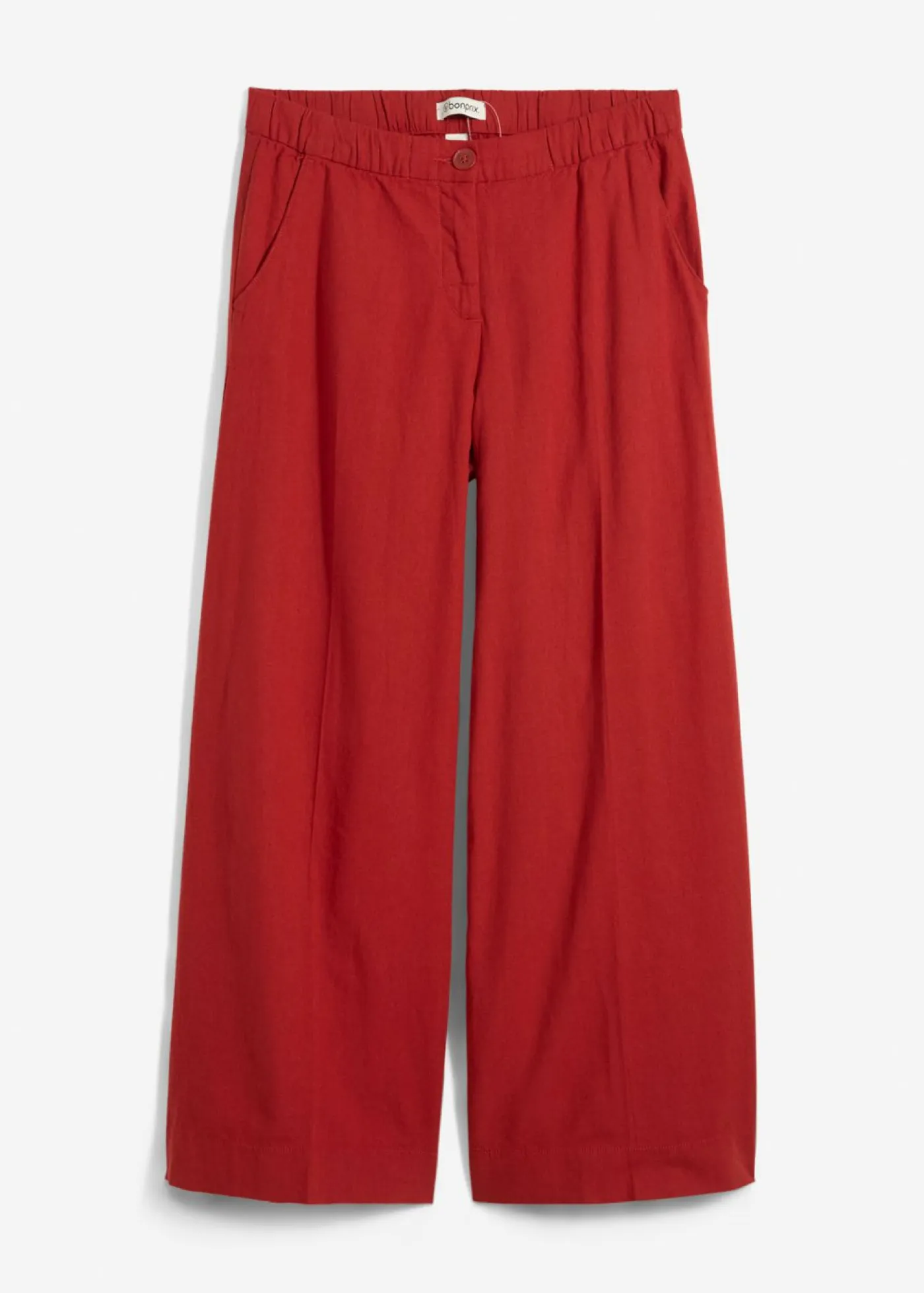 Sale Culotte de mezcla de viscosa con cinturilla elástica Mujer Esenciales|Pantalones