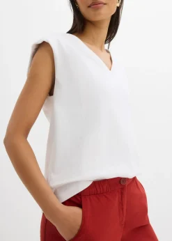 Sale Culotte de mezcla de viscosa con cinturilla elástica Mujer Esenciales|Pantalones