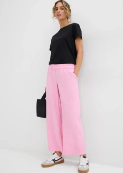 New Culotte de mezcla de viscosa suave Mujer Pantalones