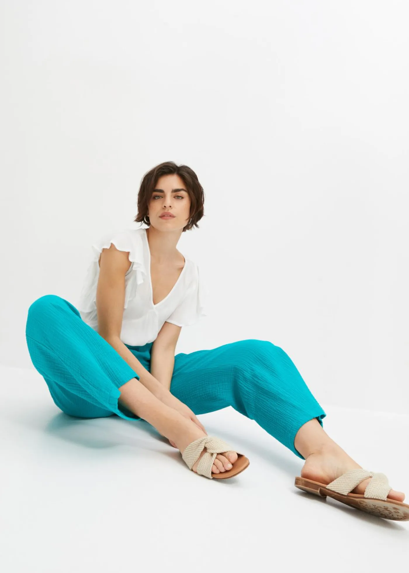Sale Culotte de muselina de algodón Mujer Pantalones