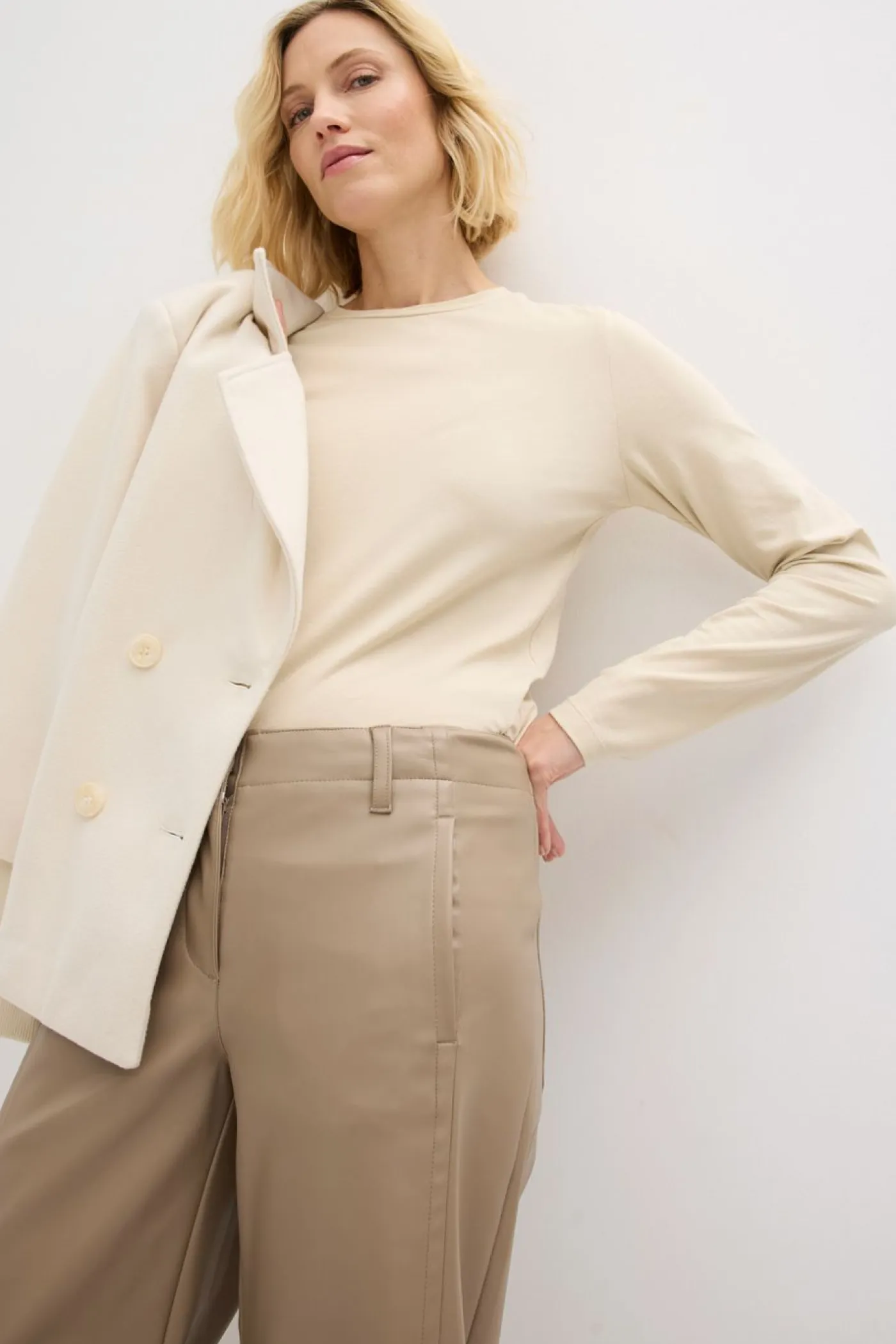 Outlet Culotte de piel sintética Mujer Pantalones