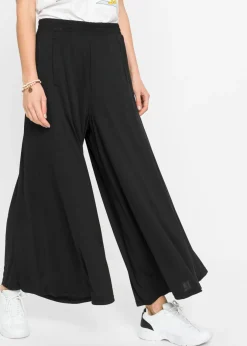Clearance Culotte de punto con pierna ancha Mujer Pantalones|Novedades