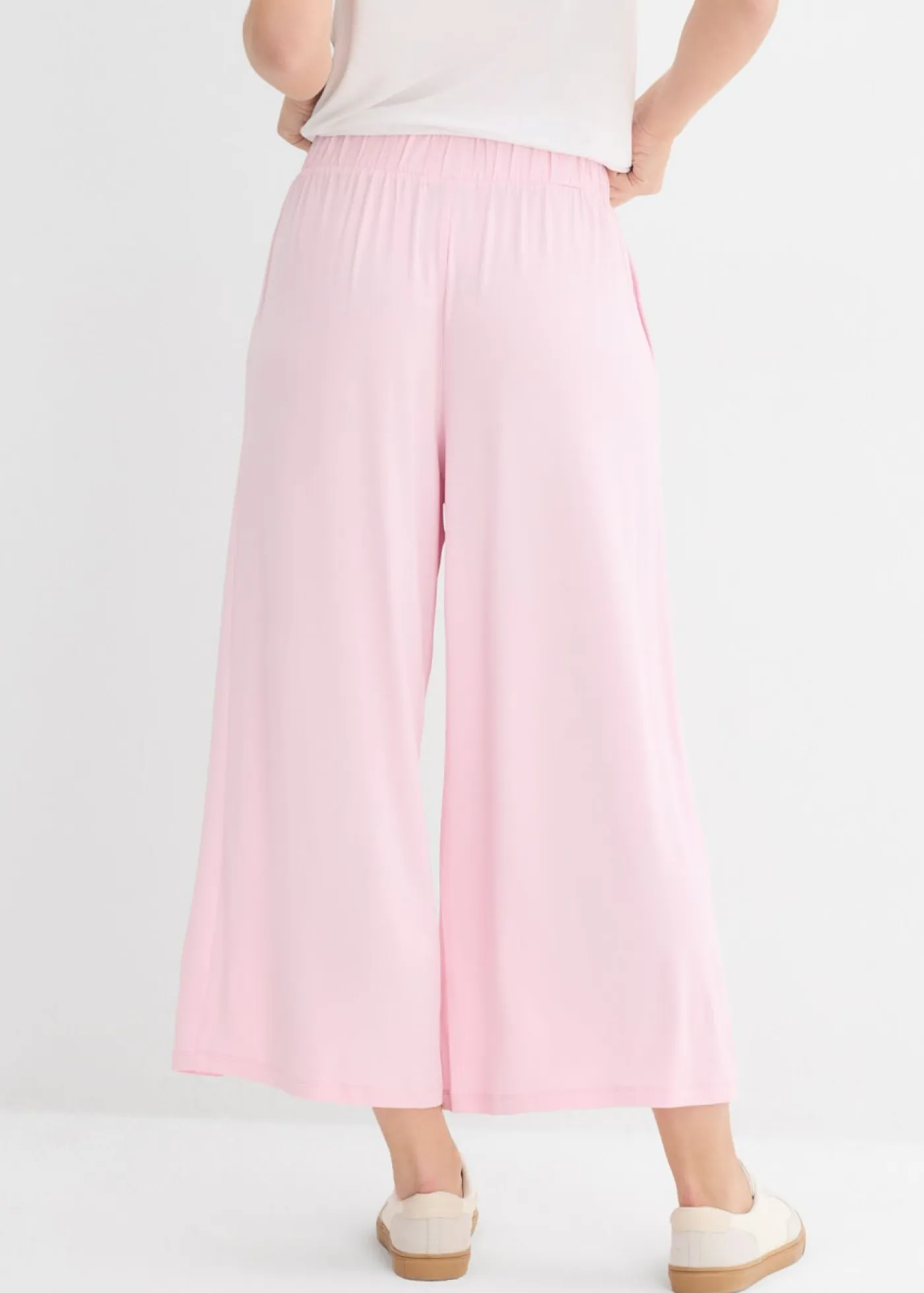 Clearance Culotte de viscosa fluida Mujer Básicos|Pantalones