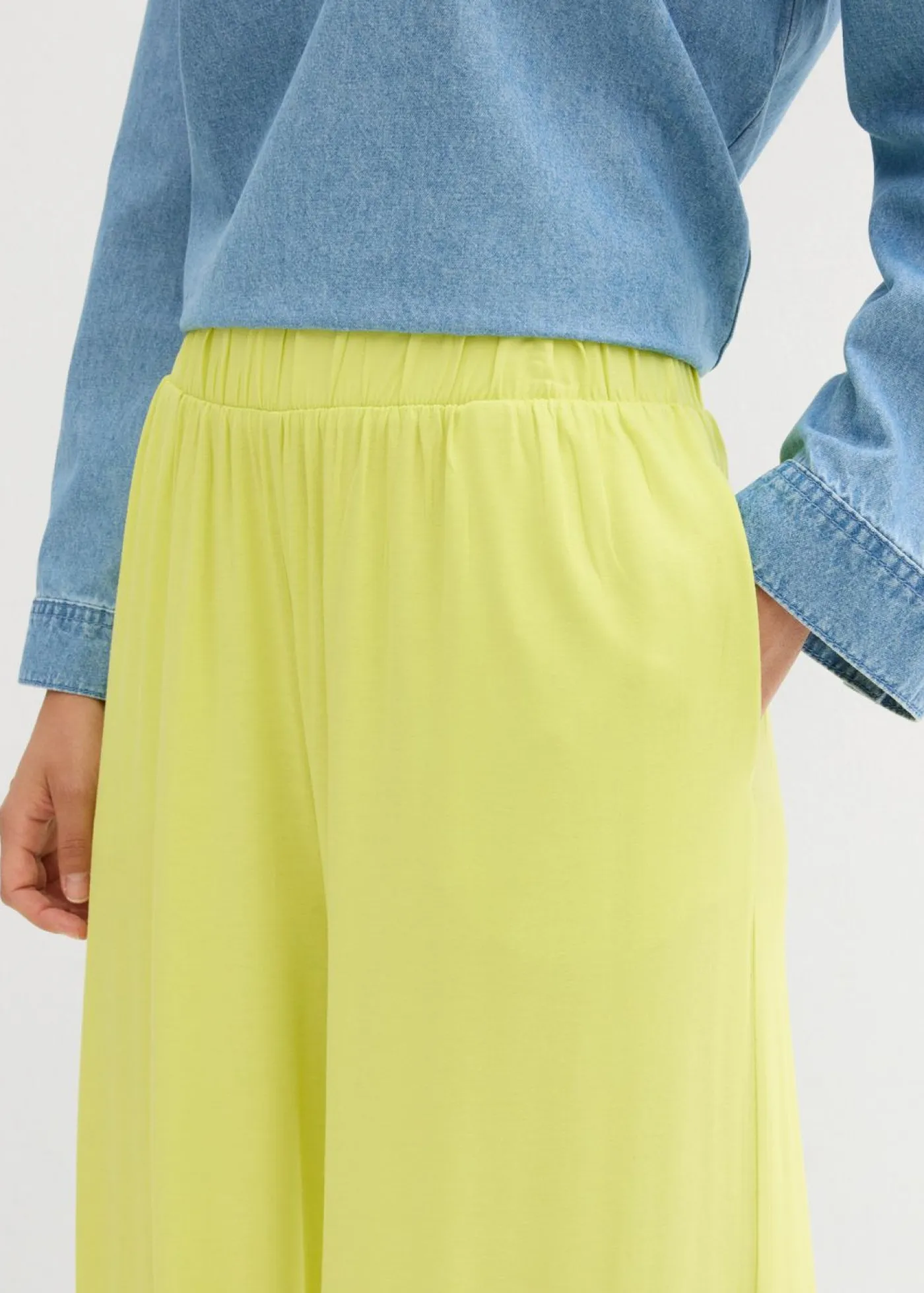 Best Culotte de viscosa fluida Mujer Básicos|Pantalones