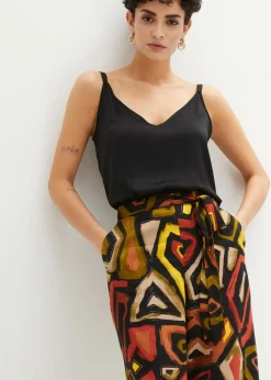 Online Culotte de viscosa fluida Mujer Pantalones|Novedades