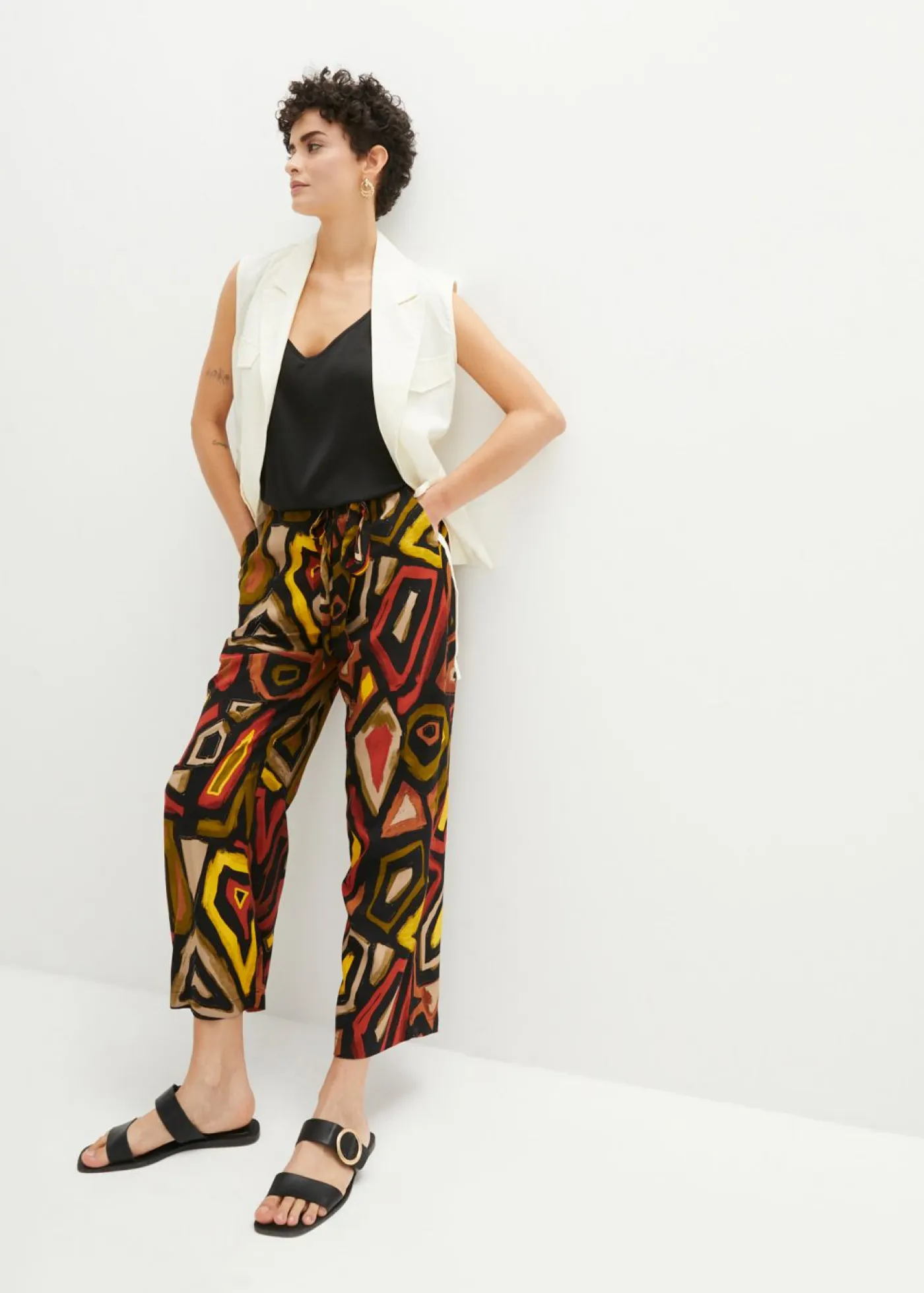 Best Culotte de viscosa fluida Mujer Pantalones|Novedades