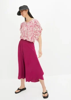 Culotte hasta la pantorrilla de viscosa sostenible Mujer Pantalones