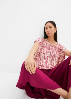 Culotte hasta la pantorrilla de viscosa sostenible Mujer Pantalones