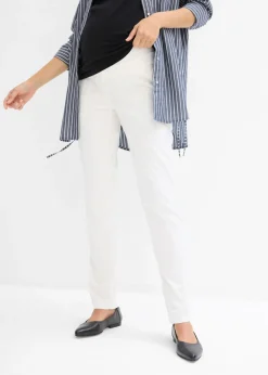 Hot Elegantes pantalones premamá de pierna recta confeccionados en una mezcla de algodón agradable para la piel Mujer Premamá